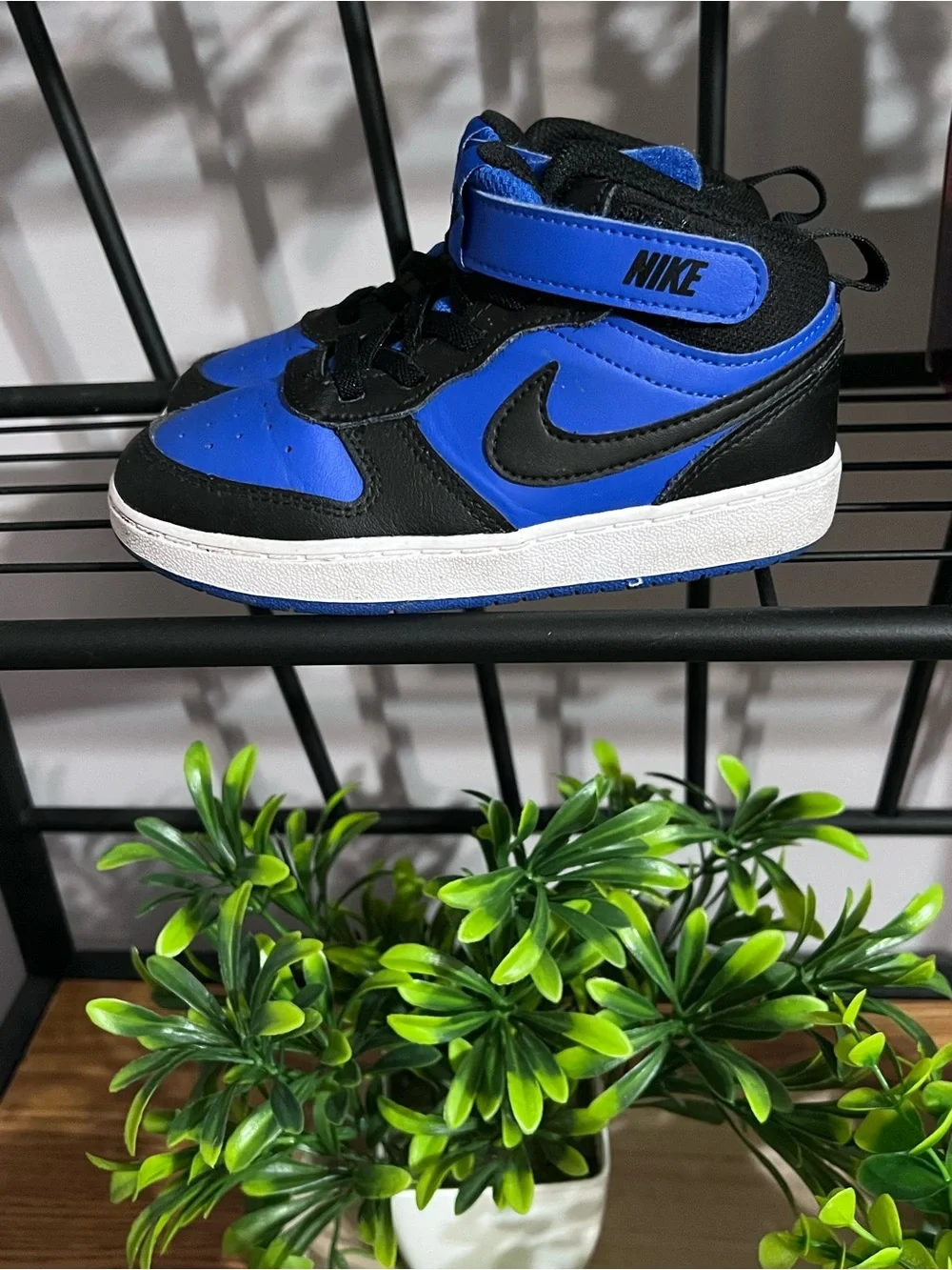 Nike Royal Blue and Black High-Top Sneaker